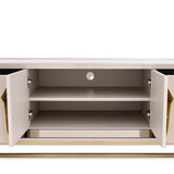 Carmela Shimmer Ivory Media Cabinet - Ornate Home