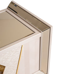 Carmela Shimmer Ivory Media Cabinet - Ornate Home