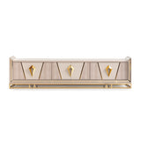 Carmela Shimmer Ivory Media Cabinet - Ornate Home