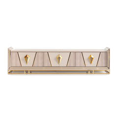 Carmela Shimmer Ivory Media Cabinet - Ornate Home