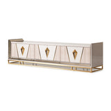 Carmela Shimmer Ivory Media Cabinet - Ornate Home