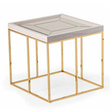 Carmela Shimmer Ivory Side Table - Ornate Home