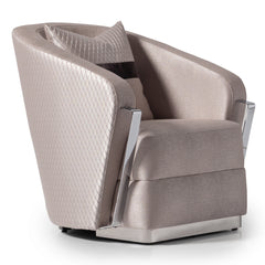 Carmela Silver/Zinc Accent Chair - Ornate Home