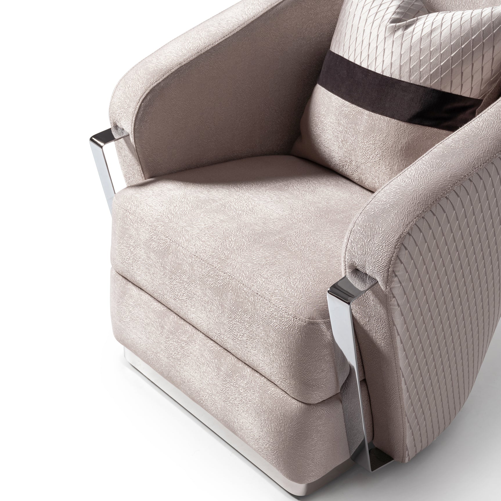 Carmela Silver/Zinc Accent Chair - Ornate Home