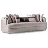 Carmela Silver/Zinc Mansion Sofa - Ornate Home