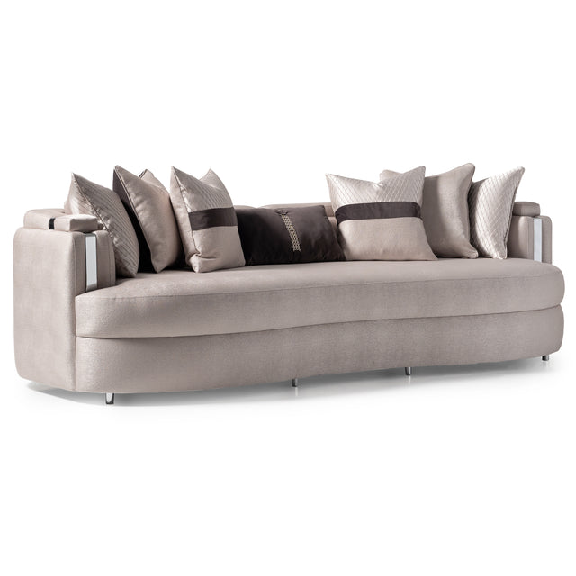 Carmela Silver/Zinc Mansion Sofa - Ornate Home