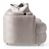 Carmela Silver/Zinc Mansion Sofa - Ornate Home