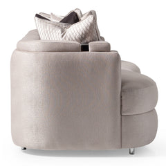 Carmela Silver/Zinc Mansion Sofa - Ornate Home