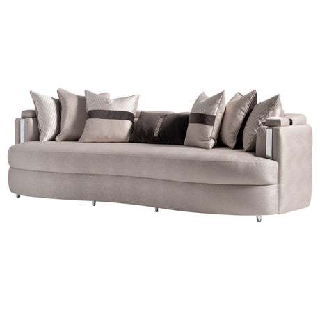 Carmela Silver/Zinc Mansion Sofa - Ornate Home