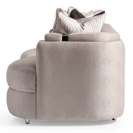 Carmela Silver/Zinc Mansion Sofa - Ornate Home
