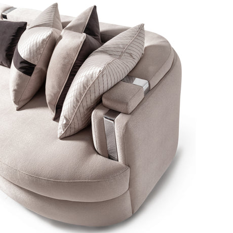 Carmela Silver/Zinc Mansion Sofa - Ornate Home