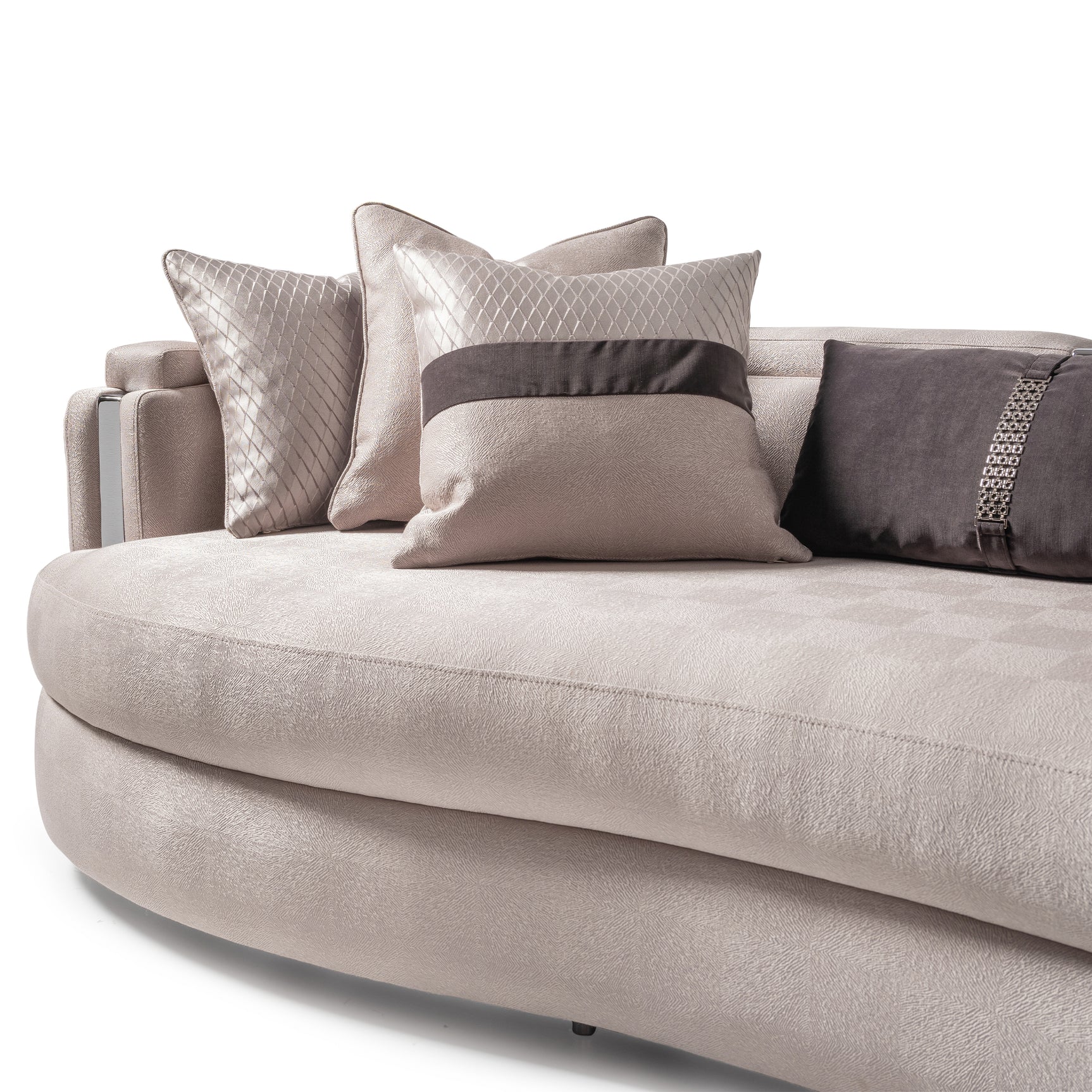 Carmela Silver/Zinc Mansion Sofa - Ornate Home