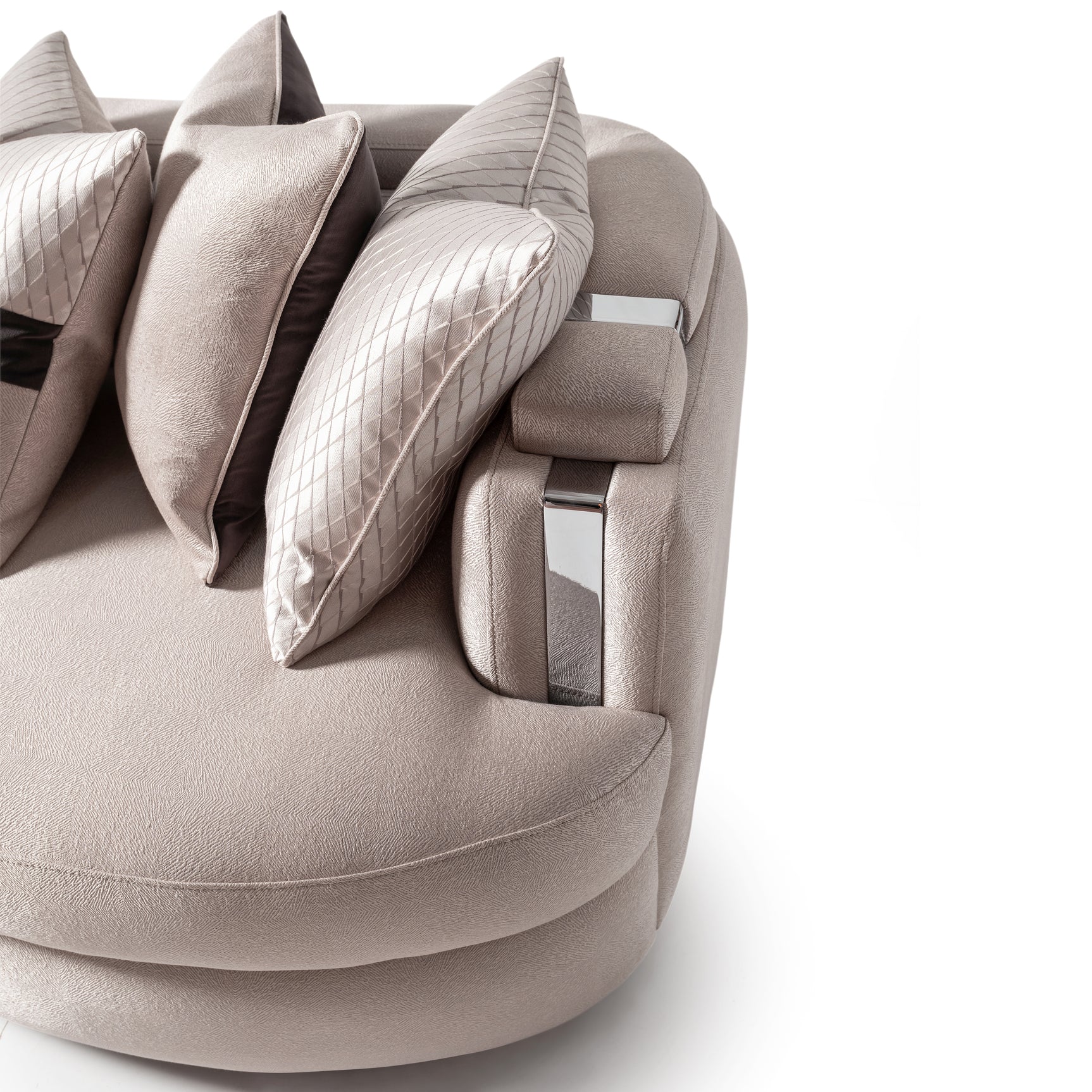 Carmela Silver/Zinc Mansion Sofa - Ornate Home