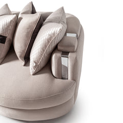 Carmela Silver/Zinc Mansion Sofa - Ornate Home