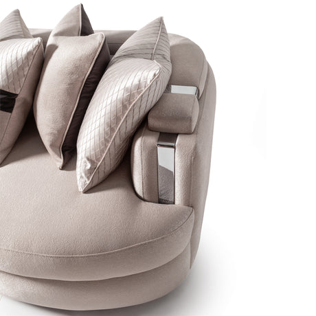 Carmela Silver/Zinc Mansion Sofa - Ornate Home
