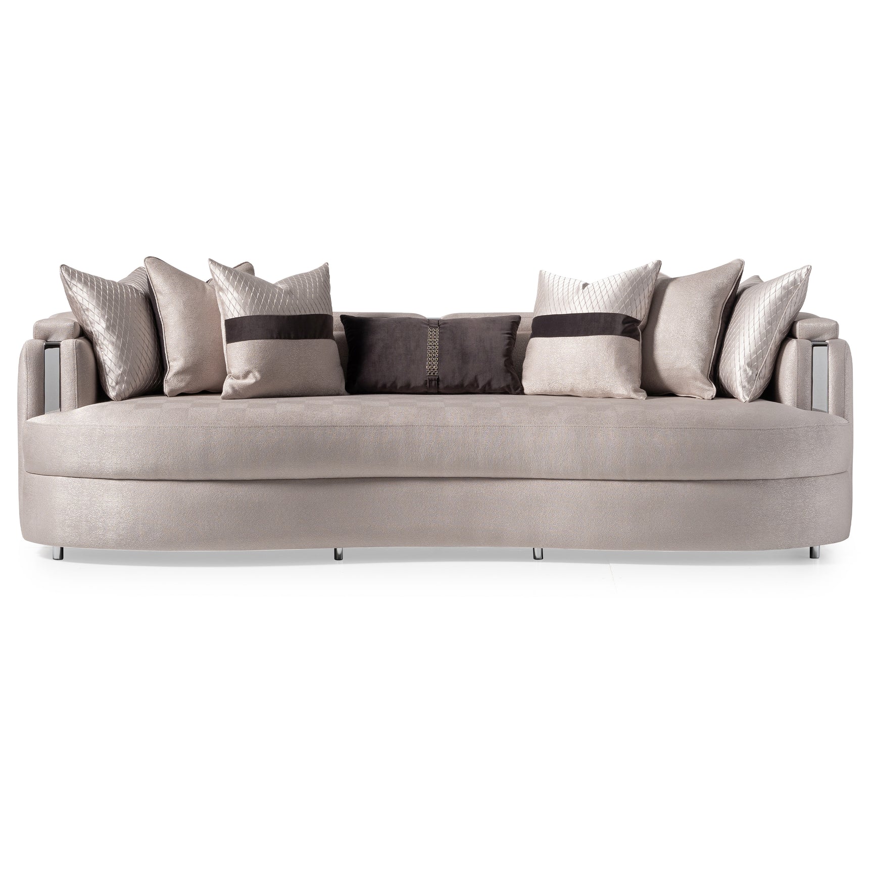 Carmela Silver/Zinc Mansion Sofa - Ornate Home