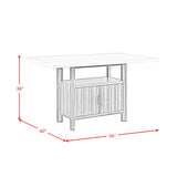 Carmela Brown 5-Piece Counter Height Dining Set