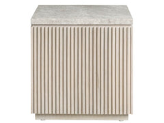 Carmen White Oak/Stone Side Table - Ornate Home