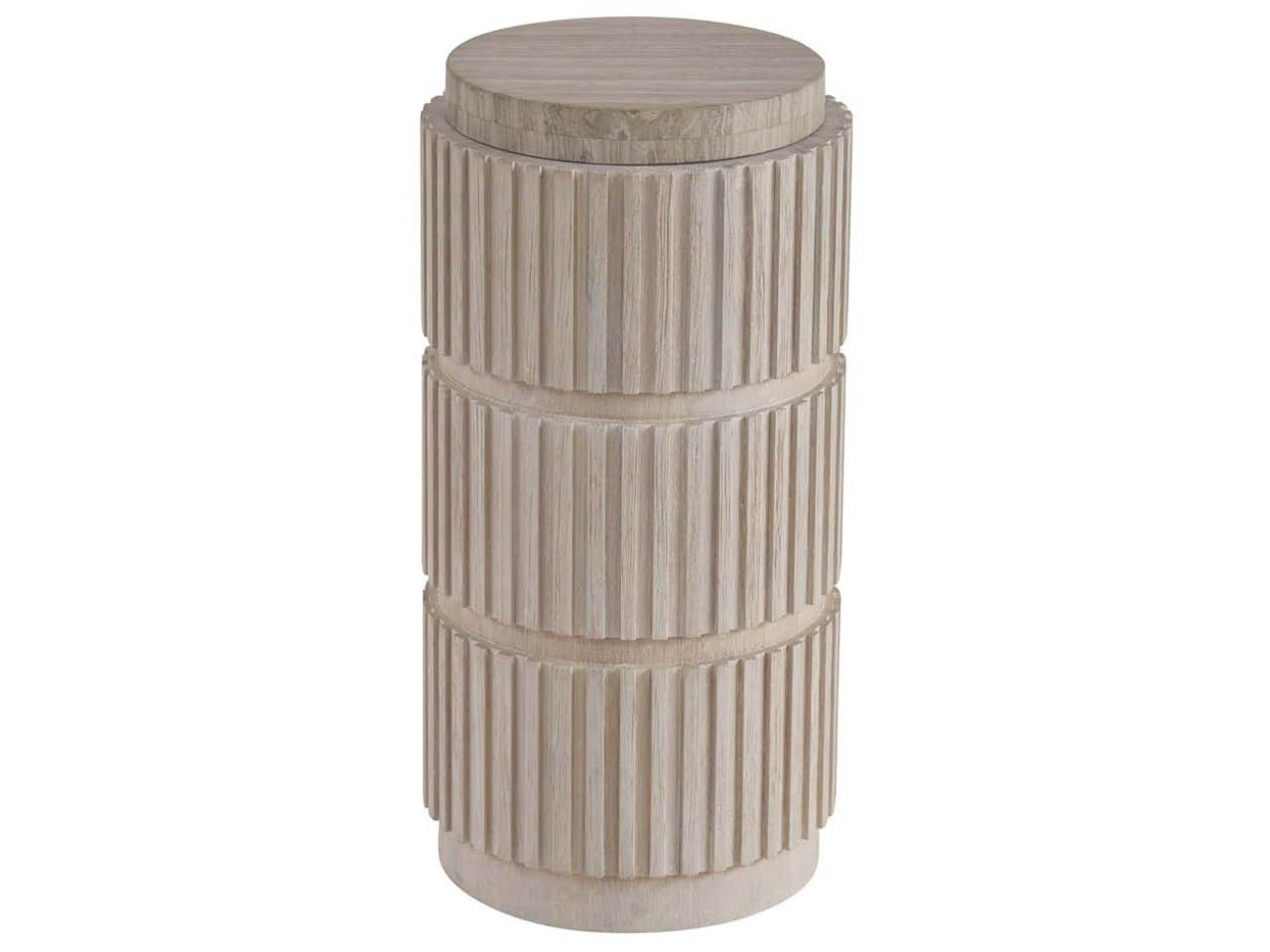 Carmen White Oak/Stone Spot Table - Ornate Home
