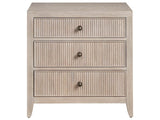 Carmen White Oak Three Drawer Nightstand - Ornate Home