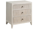 Carmen White Oak Three Drawer Nightstand - Ornate Home