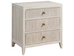 Carmen White Oak Three Drawer Nightstand - Ornate Home