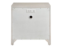 Carmen White Oak Three Drawer Nightstand - Ornate Home