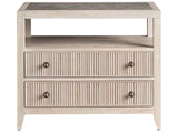 Carmen White Oak Two Drawer Nightstand - Ornate Home