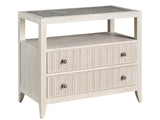 Carmen White Oak Two Drawer Nightstand - Ornate Home