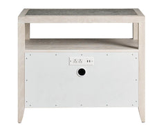 Carmen White Oak Two Drawer Nightstand - Ornate Home