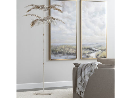 Carmichael White/Gold Floor Lamp - Ornate Home