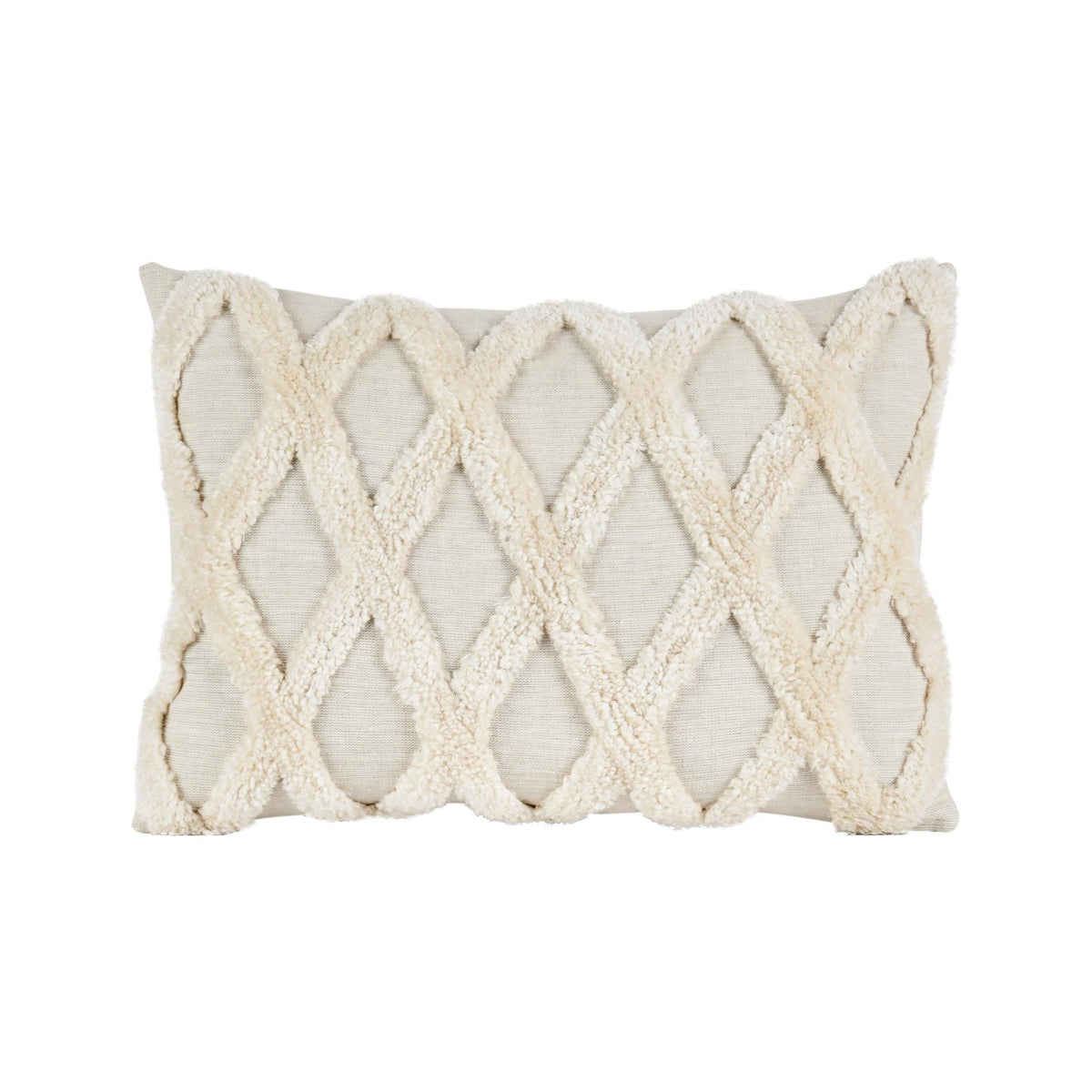Caro Ivory 14"x20" Throw Pillow (Set of 2)