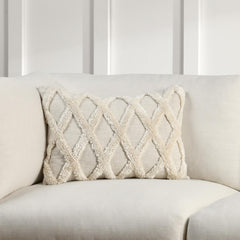 Caro Ivory 14"x20" Throw Pillow (Set of 2)