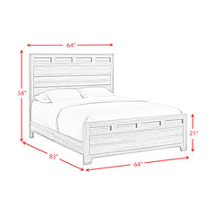 Caro Natural 3-Piece Queen Bedroom Set with 2 Nightstands - Ornate Home