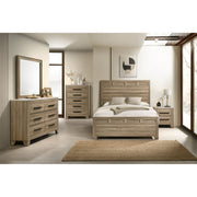 Caro Natural 4-Piece King Bedroom Set with 2 Nightstands & Chest - Ornate Home