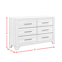 Caro Natural 4-Piece Twin Bedroom Set with 2 Nightstands & Dresser
