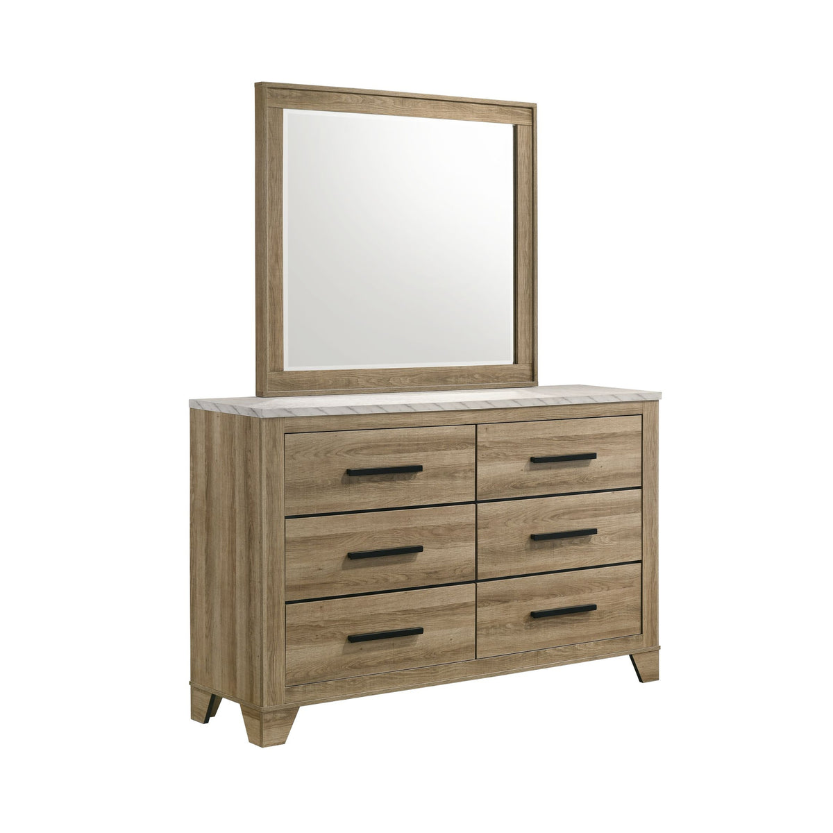 Caro Natural 5-Piece Full Bedroom Set