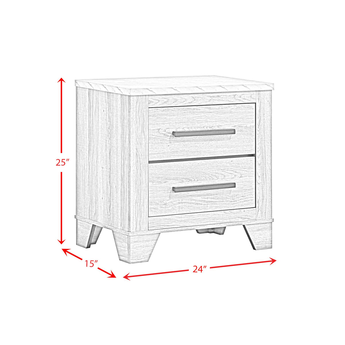 Caro Natural 5-Piece Full Bedroom Set