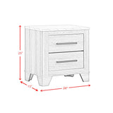 Caro Natural 5-Piece Twin Bedroom Set with 2 Nightstands, Dresser & Chest - Ornate Home