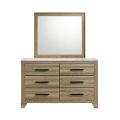 Caro Natural Dresser & Mirror Set - Ornate Home
