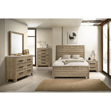 Caro Natural Queen Bed - Ornate Home