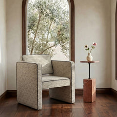 Caro Rosso Alicante Marble Side Table - Ornate Home