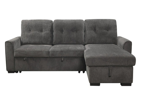 Carolina Dark Gray 2-Piece Reversible Sectional Pull-Out Bed - Ornate Home