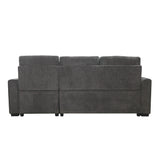 Carolina Dark Gray 2-Piece Reversible Sectional Pull-Out Bed - Ornate Home