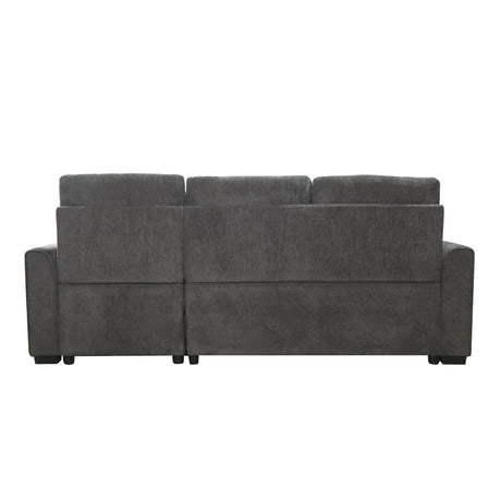 Carolina Dark Gray 2-Piece Reversible Sectional Pull-Out Bed - Ornate Home