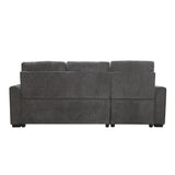 Carolina Dark Gray 2-Piece Reversible Sectional Pull-Out Bed - Ornate Home