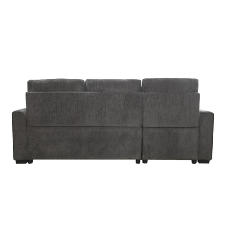 Carolina Dark Gray 2-Piece Reversible Sectional Pull-Out Bed - Ornate Home