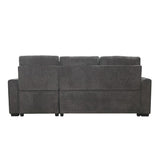 Carolina Dark Gray 2-Piece Reversible Sectional Pull-Out Bed - Ornate Home