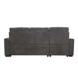 Carolina Dark Gray 2-Piece Reversible Sectional Pull-Out Bed - Ornate Home