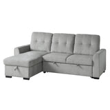 Carolina Gray 2-Piece Reversible Sectional Pull-Out Bed - Ornate Home